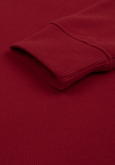 Firebrick Red Cotton Sweatshirt