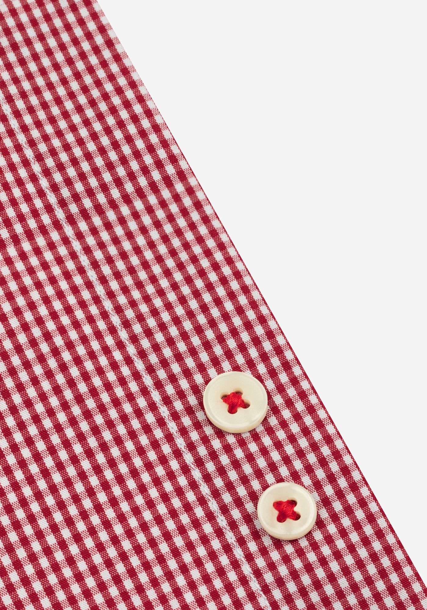 Bright Red Checked Cotton Lycra Shirt