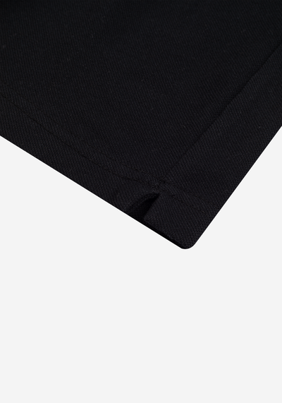 Grit Black Cotton Polo Shirt