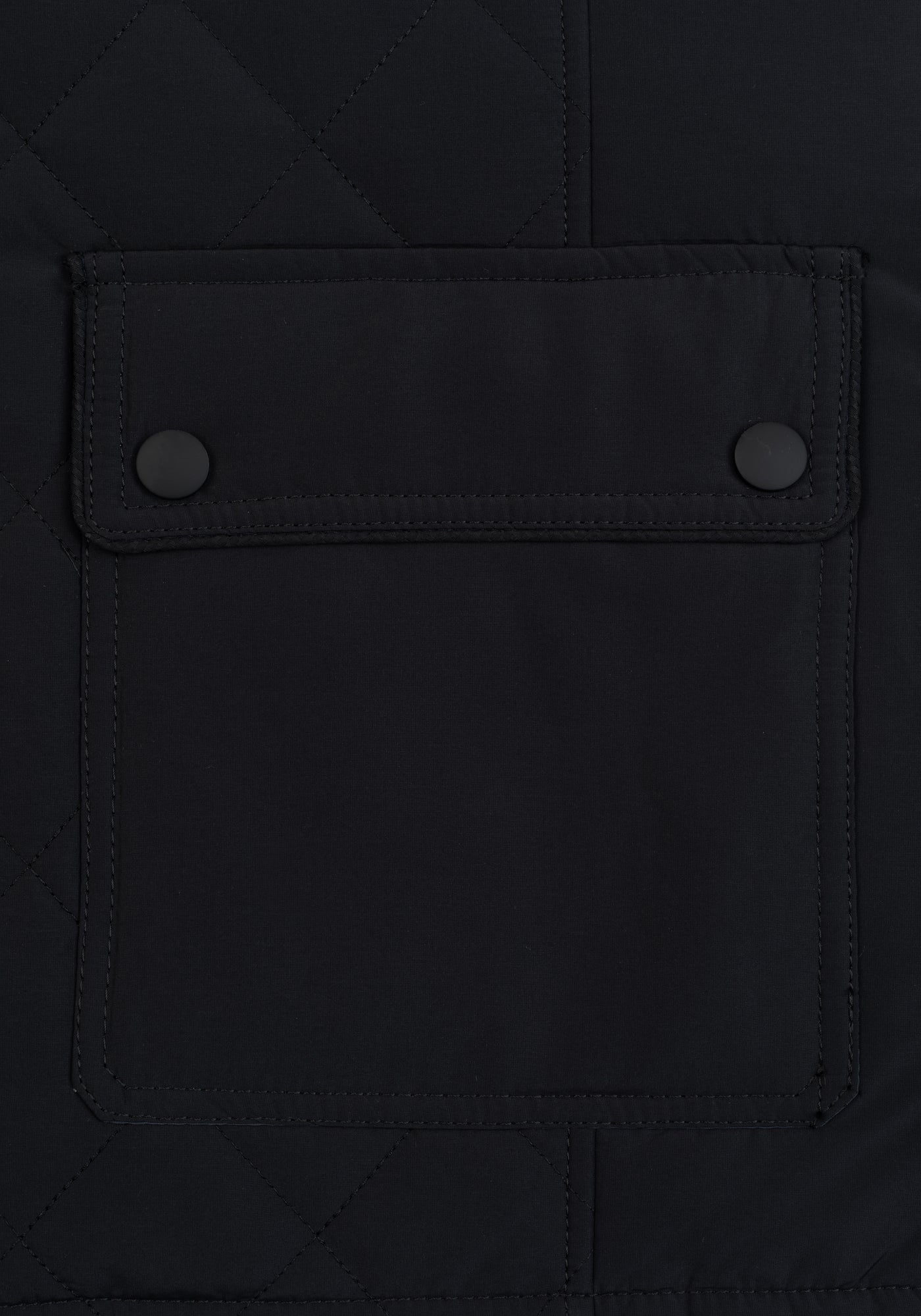 True Black Puff-Tech Quilted Jacket
