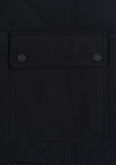 True Black Puff-Tech Quilted Jacket