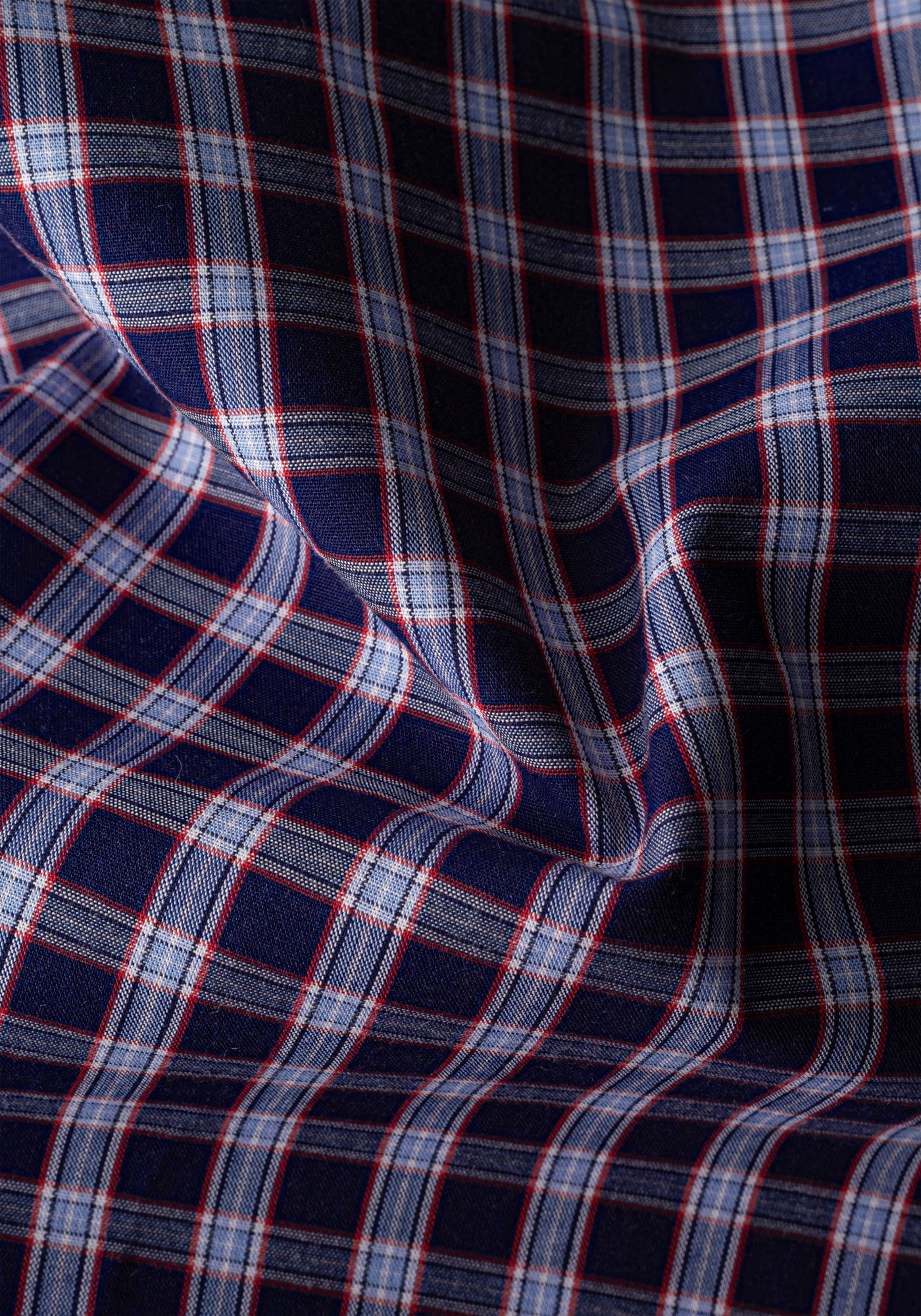 Galaxy Navy Checked Oxford Shirt