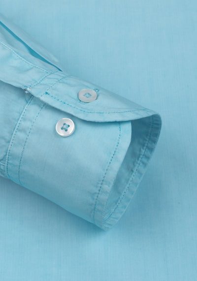 Glacier Turquoise Piece-Dyed Shirt