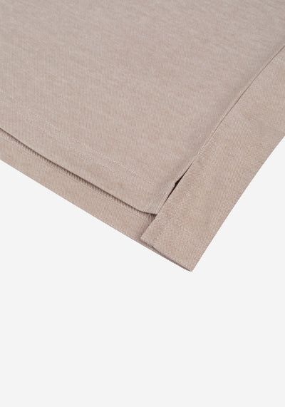 Dune Beige Cotton Polo Shirt