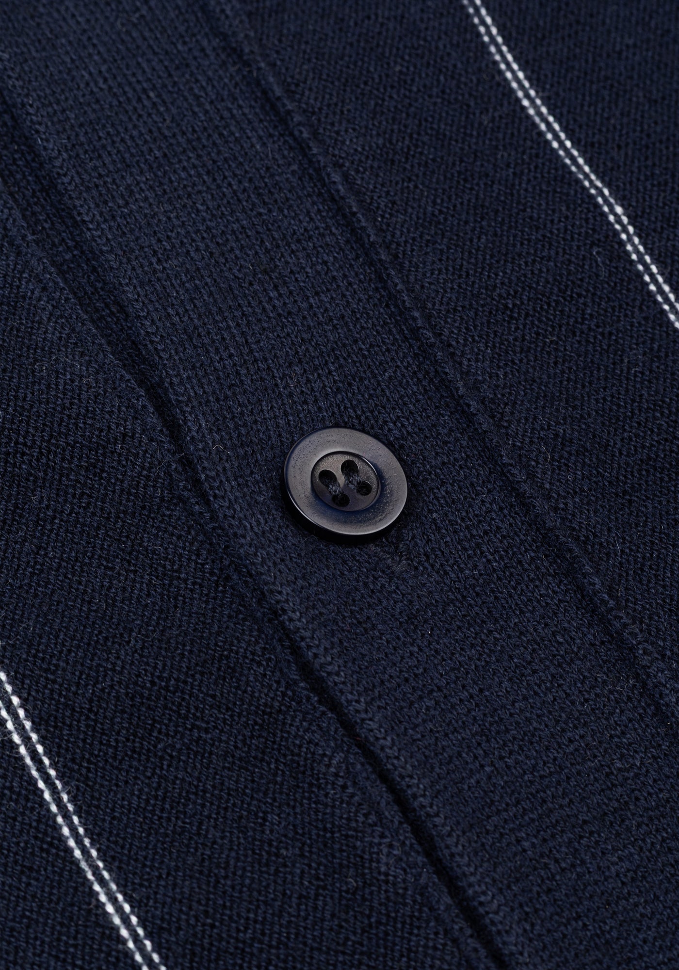 Arctic Navy Stripe Merino Wool Blend Cardigan
