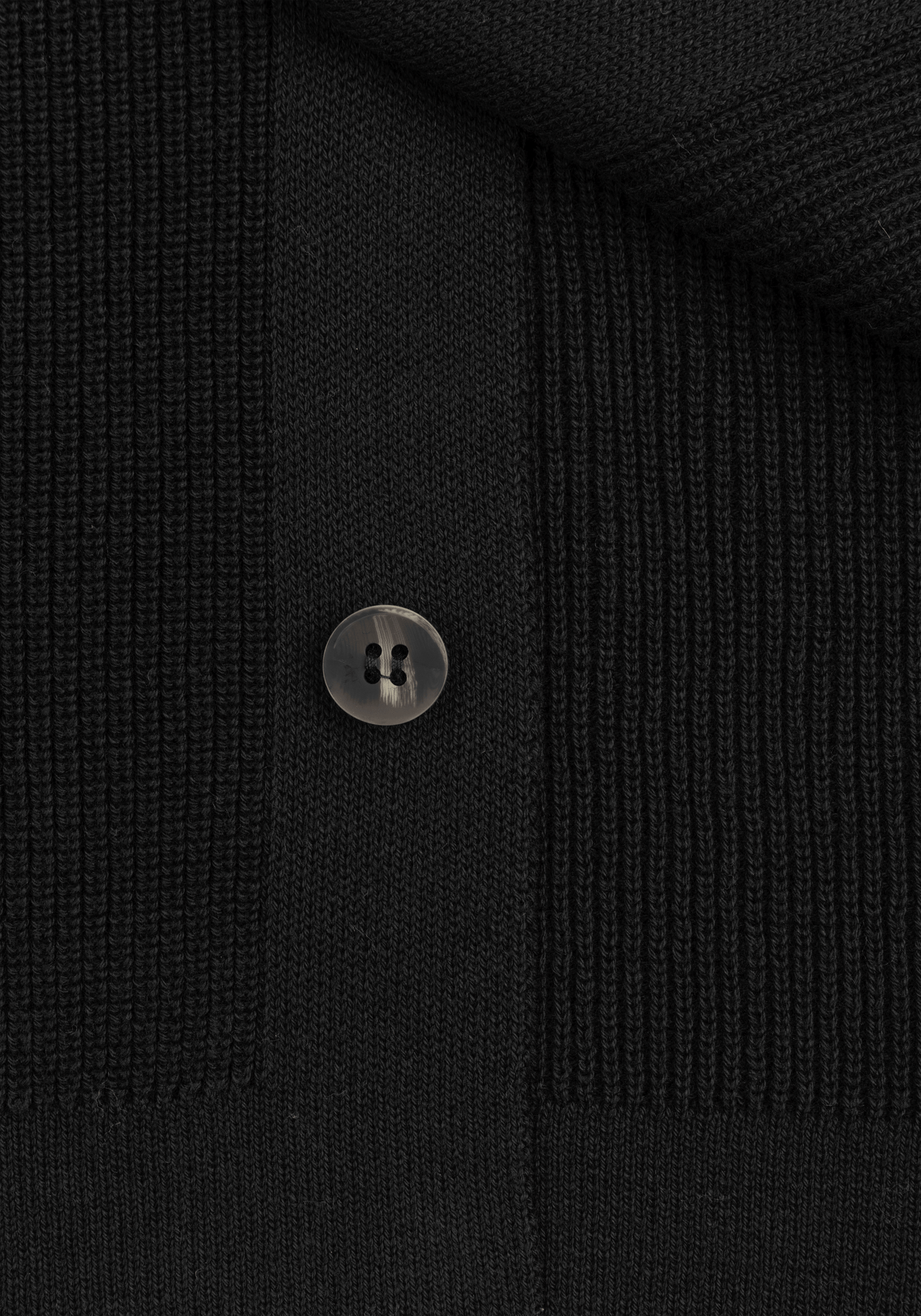 Pitch Black Heavy Knitted Cardigan