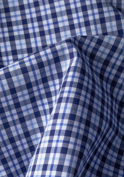Dusk Navy Checked Oxford Shirt