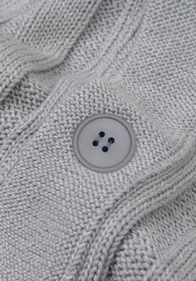 Mist Grey Heavy Knitted Cardigan