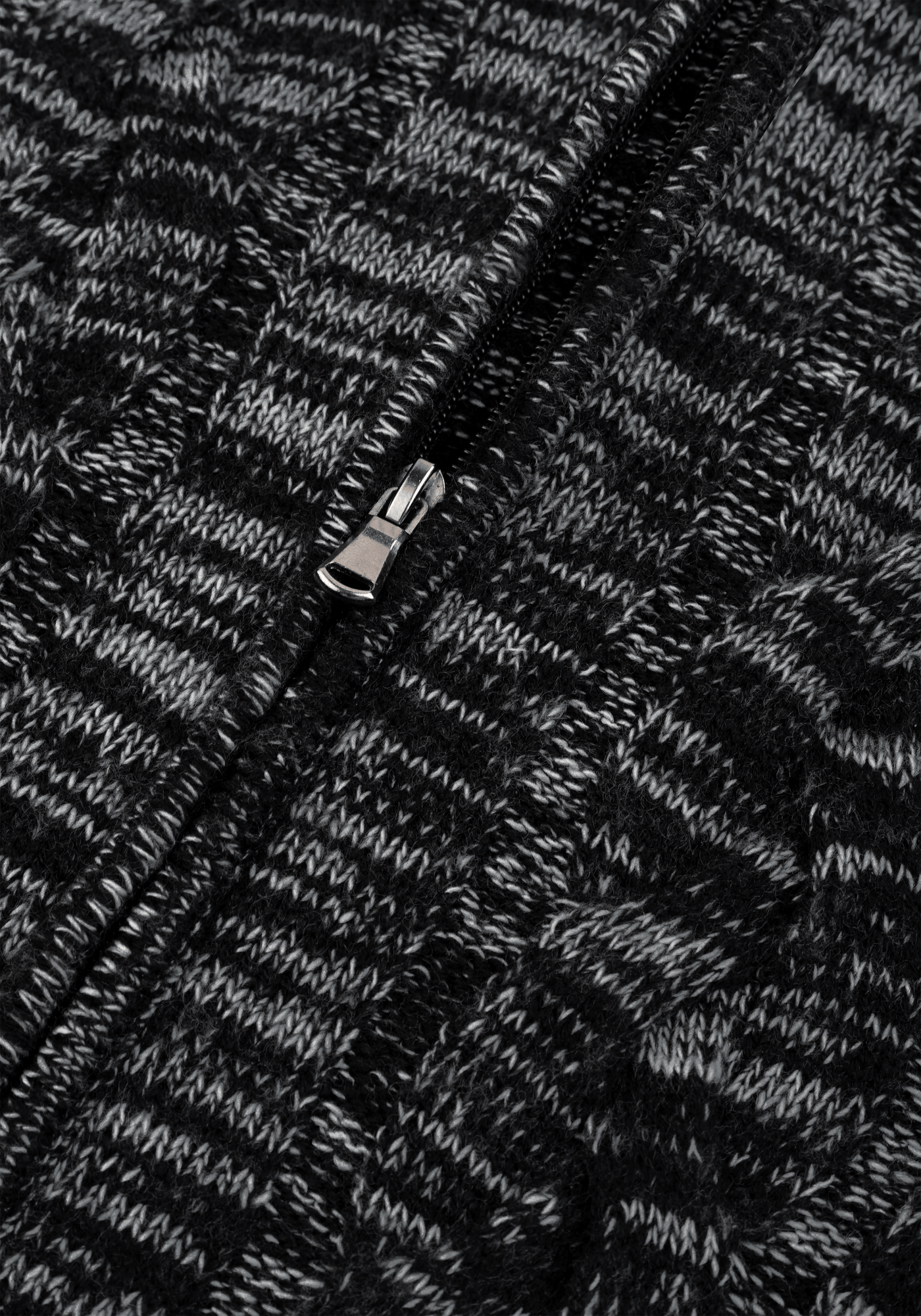Lunar Grey Braided Zipped Pullover