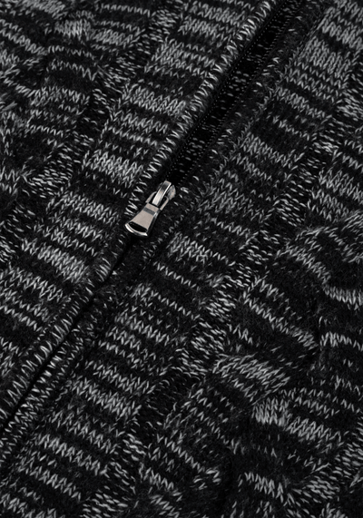 Lunar Grey Braided Zipped Pullover