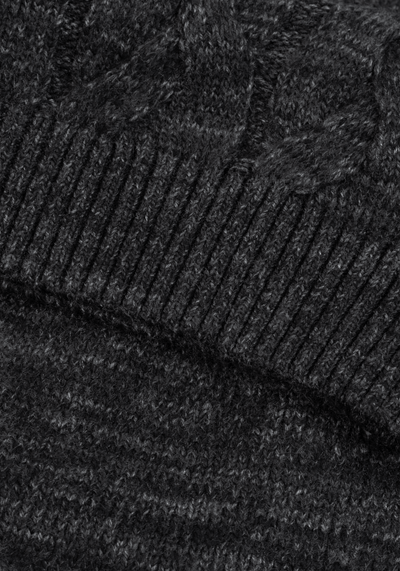 Carbon Black Braided Zipped Pullover