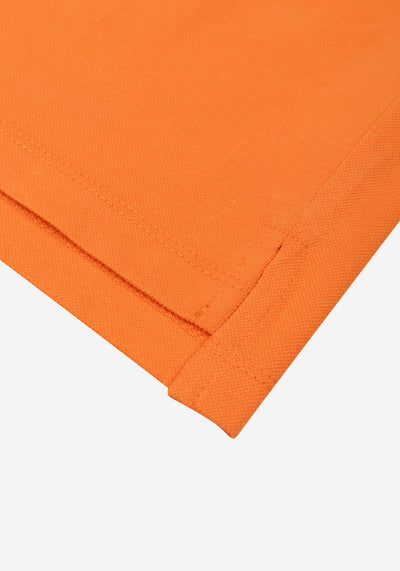 Metallic Orange Cotton Polo Shirt