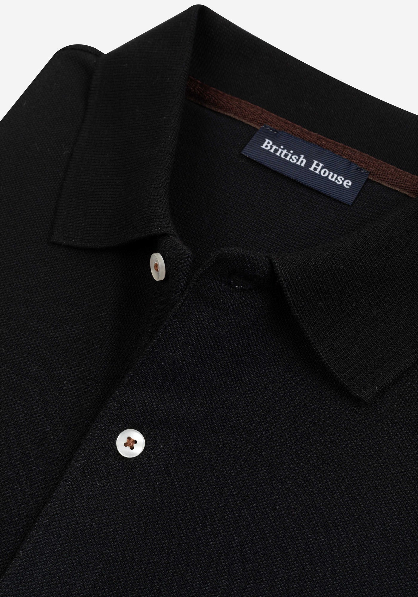 Vanta Black Cotton Polo Shirt