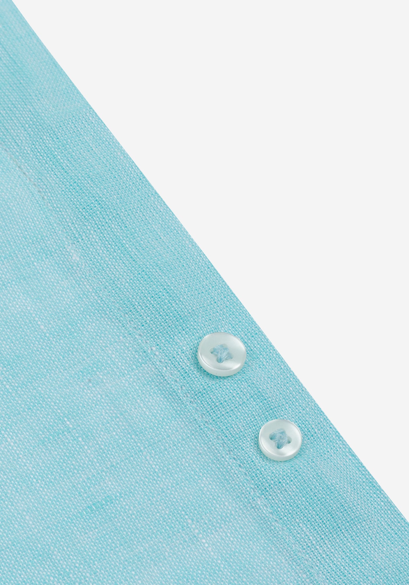 Aqua Blue Belgian Linen Shirt