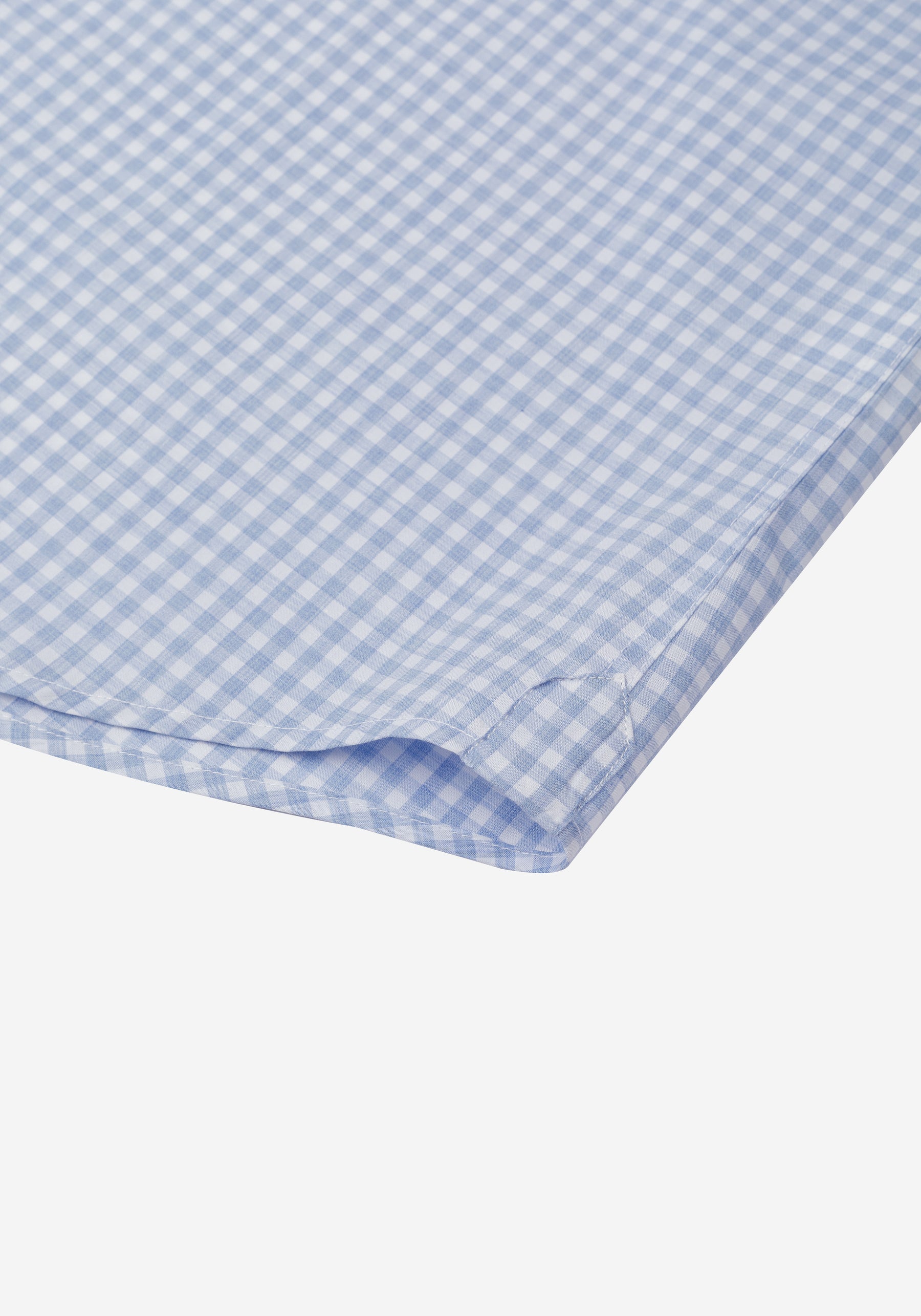Periwinkle Blue Checked Poplin Shirt
