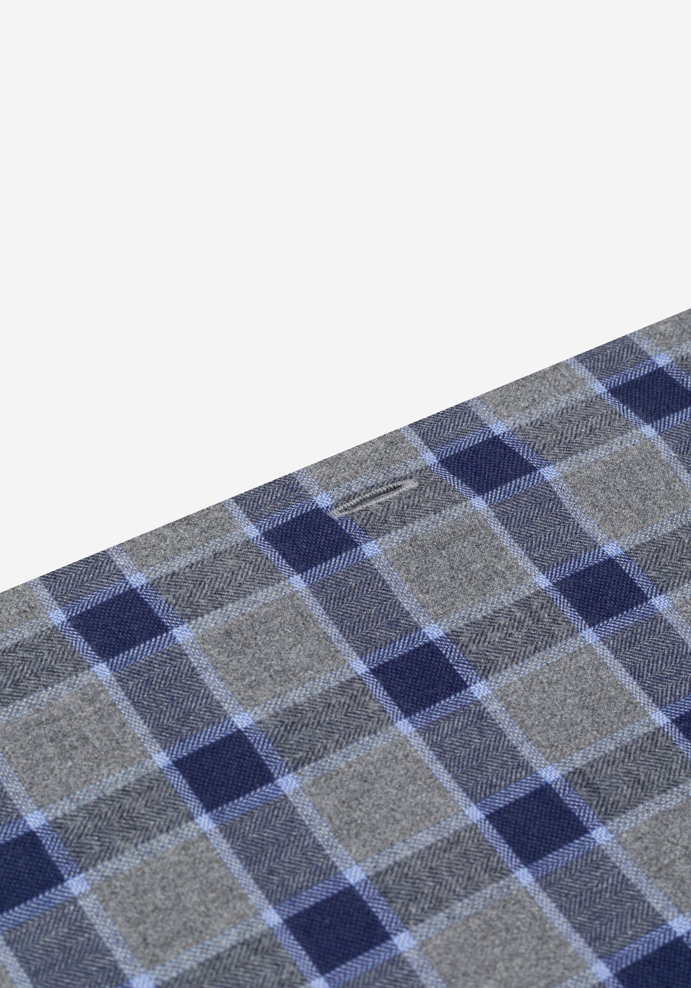 Royal Blue Grey Checked Flannel Shirt