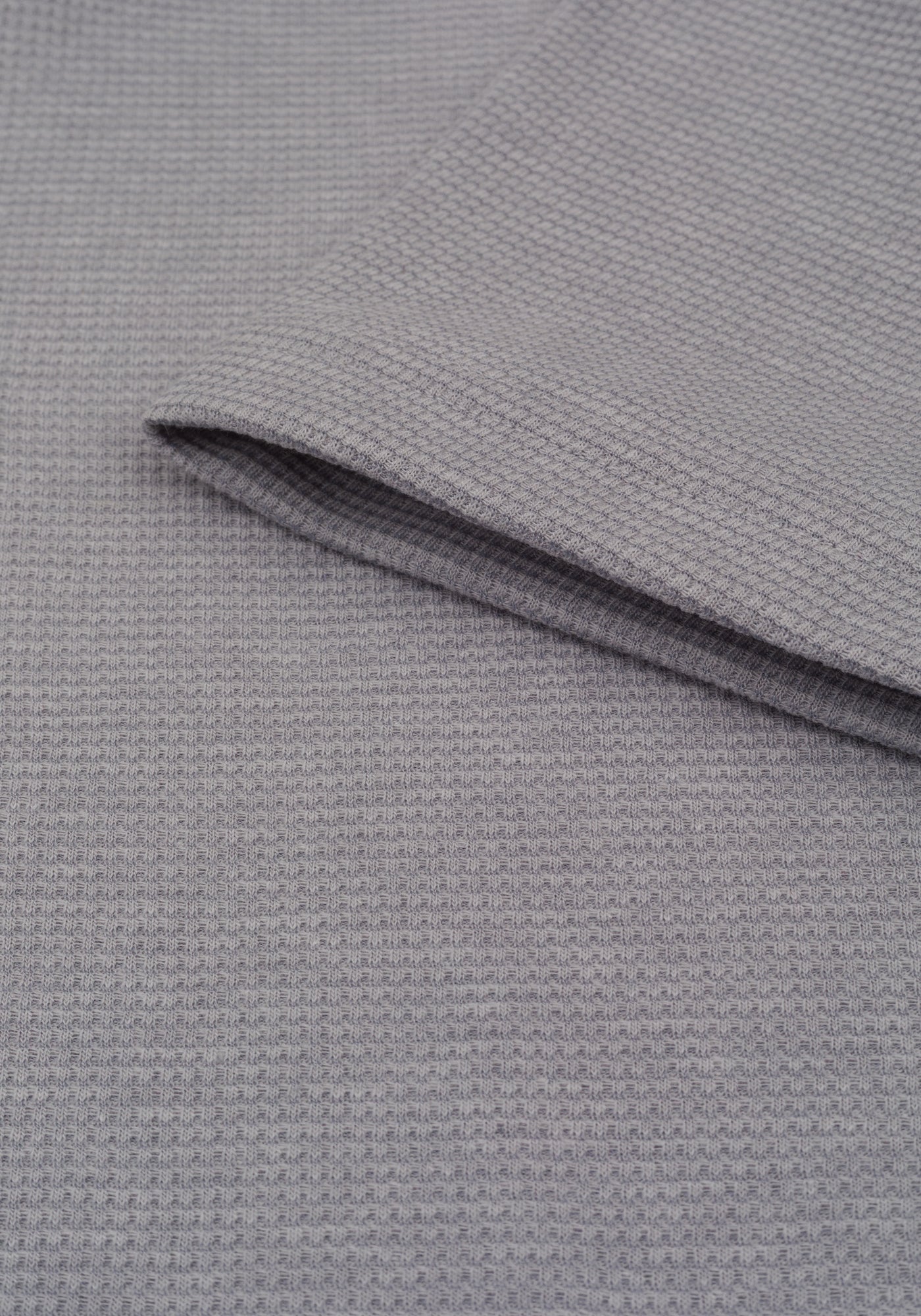 Whisper Grey Waffle Polo Shirt
