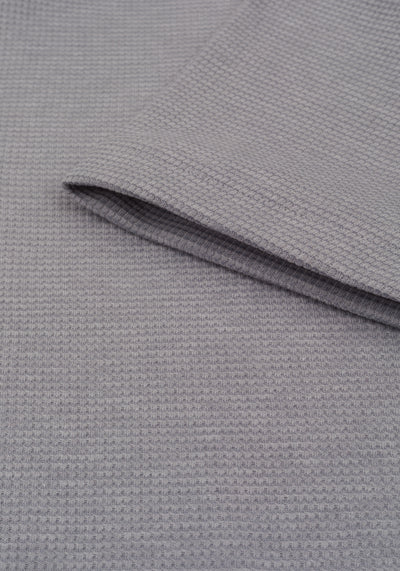 Whisper Grey Waffle Polo Shirt