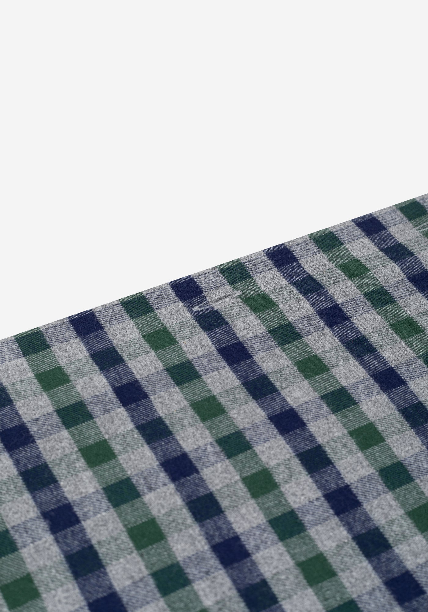 Marine Navy Green Checked Flannel Shirt