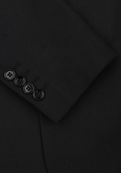 Obsidian Black Dotted Poly Suit