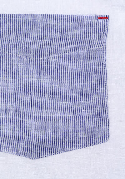 Cloud White Belgian Linen Shirt