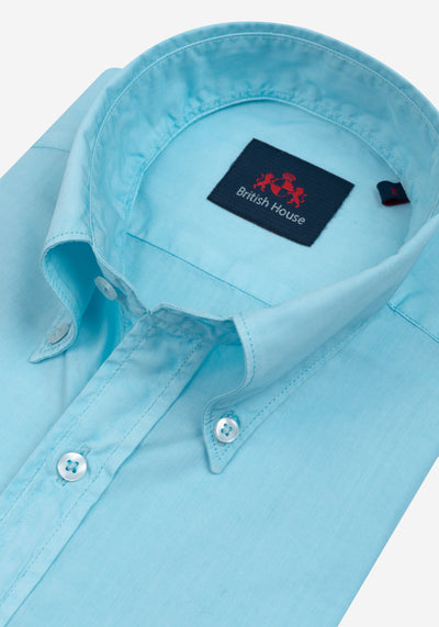 Glacier Turquoise Piece-Dyed Shirt