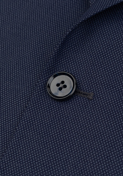 Atlantic Navy Dotted Poly Suit