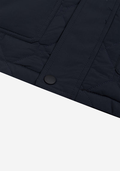 Classic Navy Puff-Tech Quilted Jacket