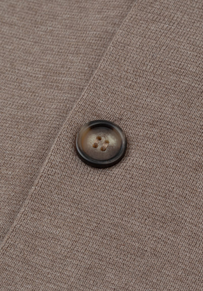 Dune Beige Merino Wool Blend Cardigan