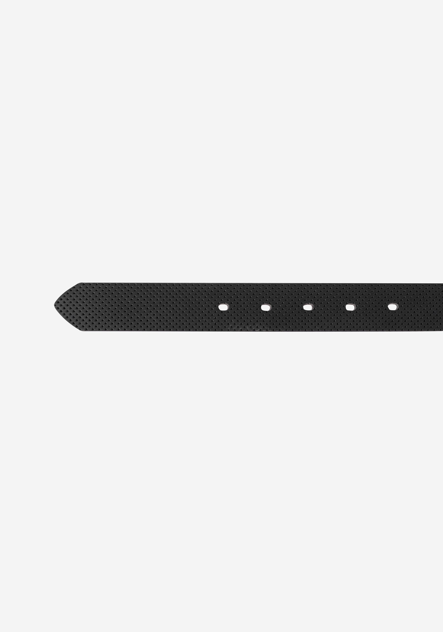 Dim Black Dotted Leather Belt