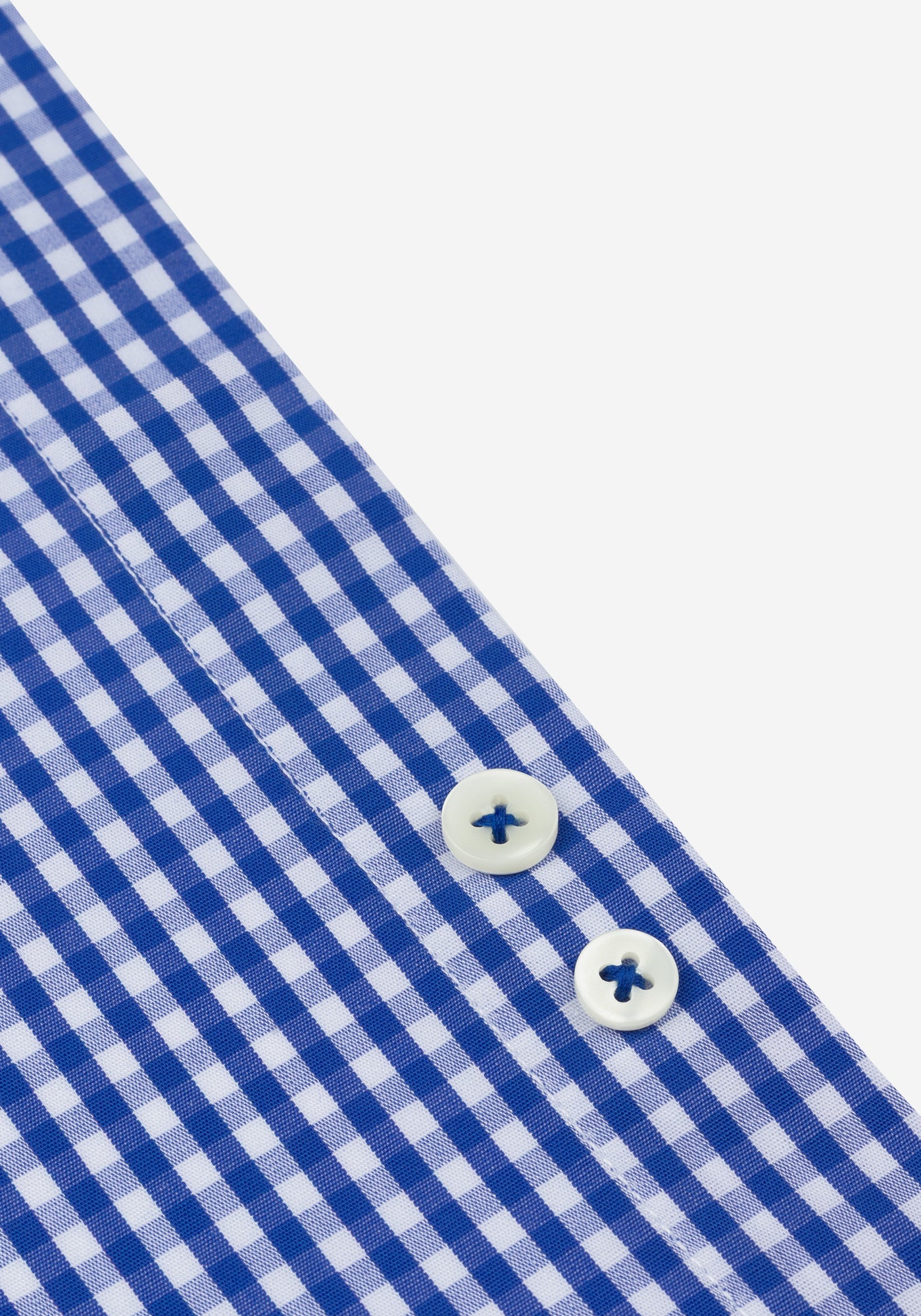 Pure Blue Checked Poplin Shirt