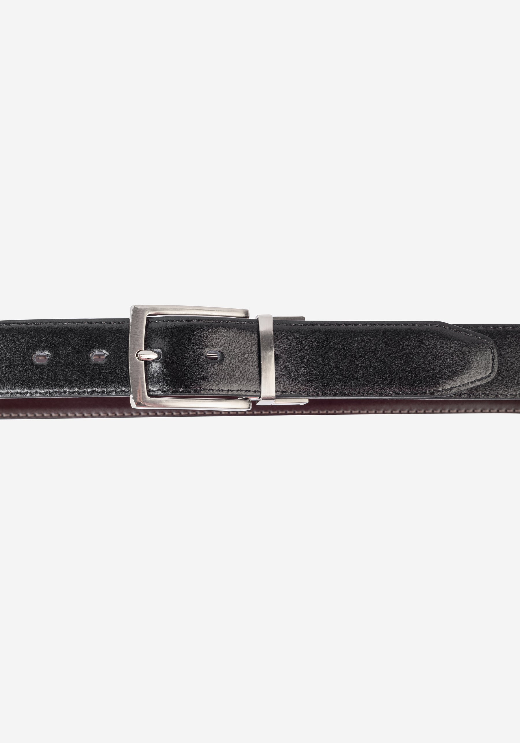 Burgundy Double-Face Genuine Leather Belt