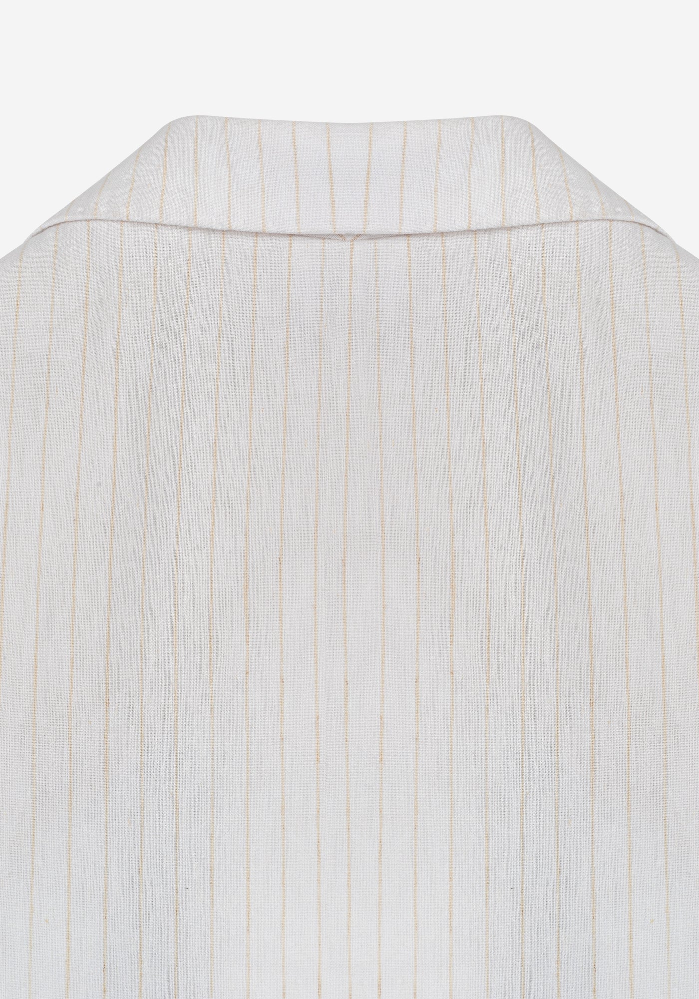 White Desert Beige Stripe Cotton Tencel Linen Blazer