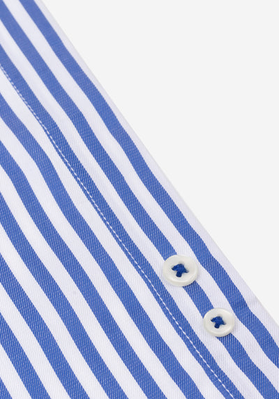 Vivid Blue Stripe Signature Twill Shirt