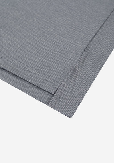 Stone Grey Cotton Polo Shirt