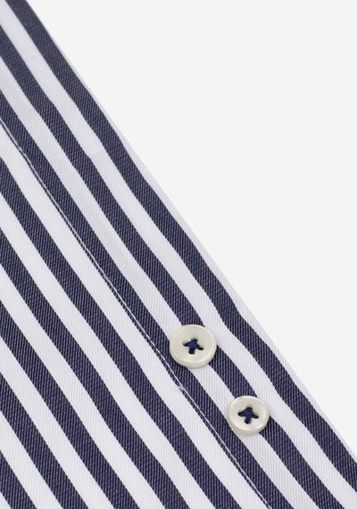 Admiral Navy Stripe Signature Twill Shirt