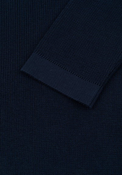 Solid Navy Heavy Knitted Cardigan