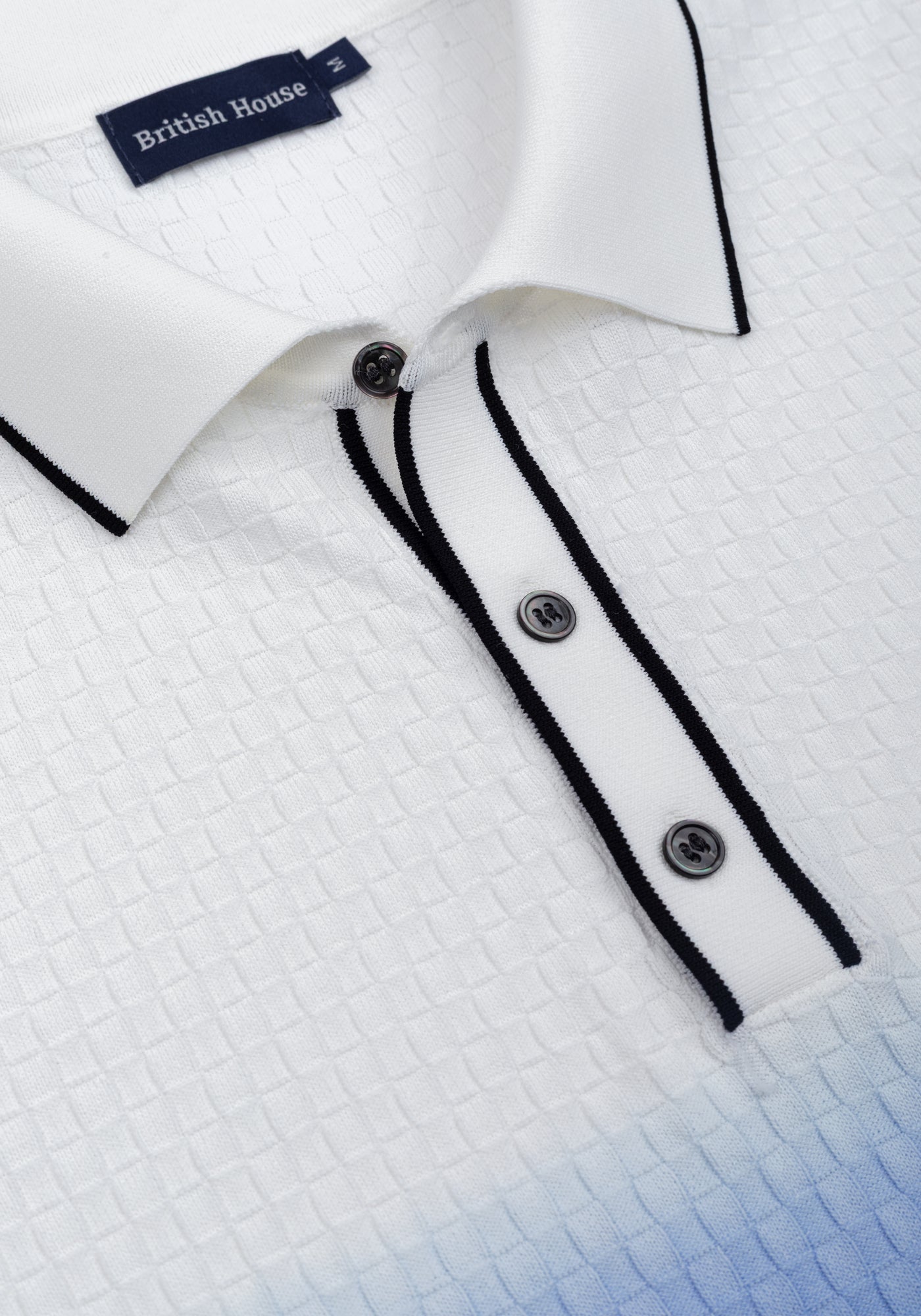 Skyfade White Polyamide Knitted Polo Shirt