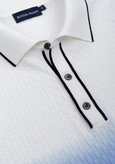 Skyfade White Polyamide Knitted Polo Shirt