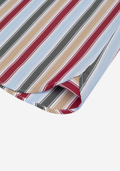 Capri Parti-Colored Stripe Poplin Shirt
