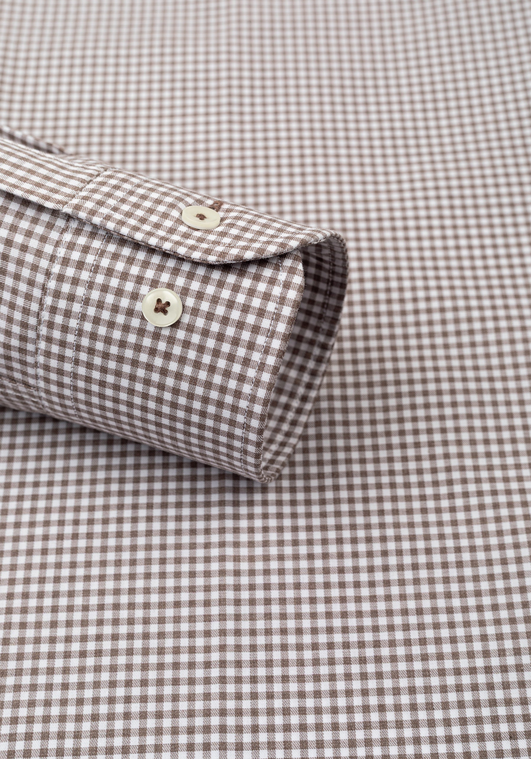 Hazel Brown Checked Poplin Shirt