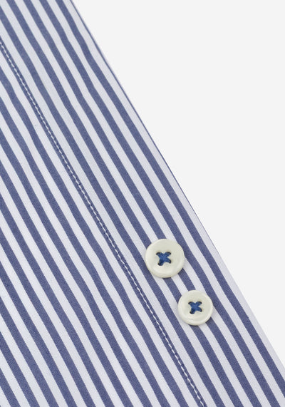 Marine Navy Stripe Aero-Hybrid Shirt