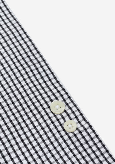 Jet Black Checked Poplin Shirt