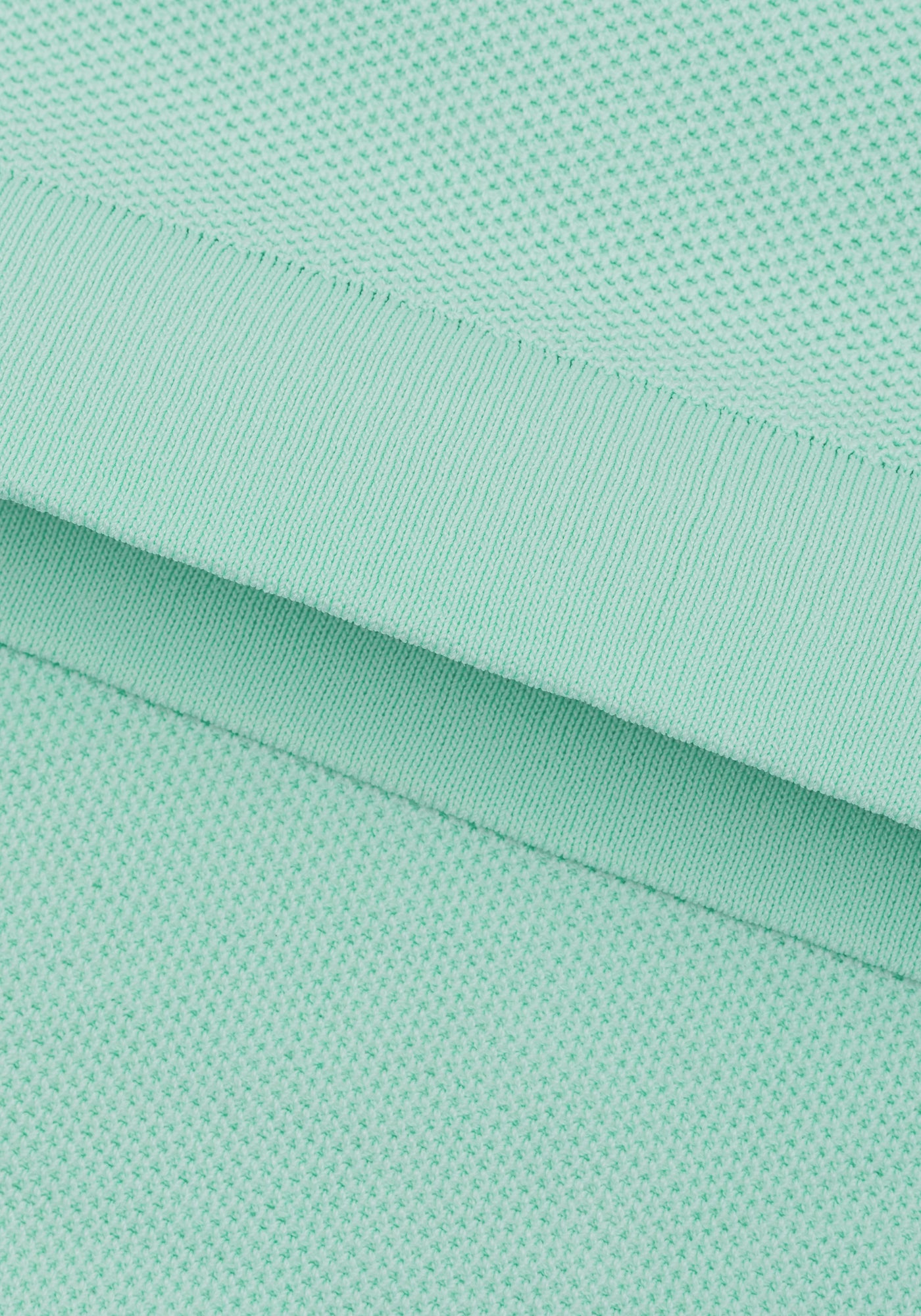 Coastal Mint Polyamide Knitted Polo Shirt