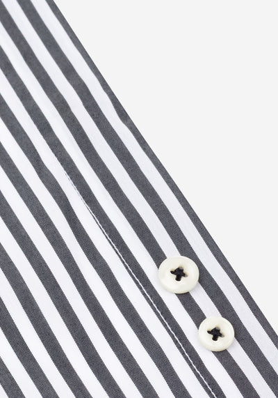 Charcoal Black Stripe Aero-Hybrid Shirt