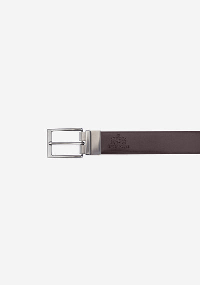 Burnt Brown Double-Face Spanish Genuine Leather Belt