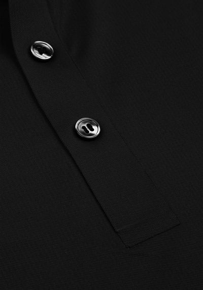 Obsidian Black Aero-Hybrid Polo Shirt