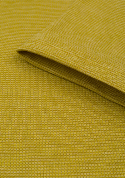 Mustard Yellow Waffle Polo Shirt
