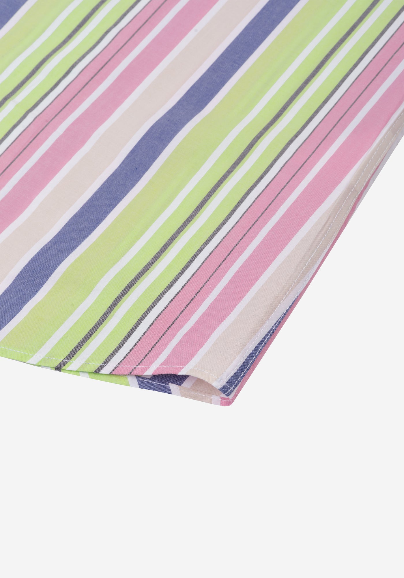 Pastel Parti-Colored Stripe Poplin Shirt