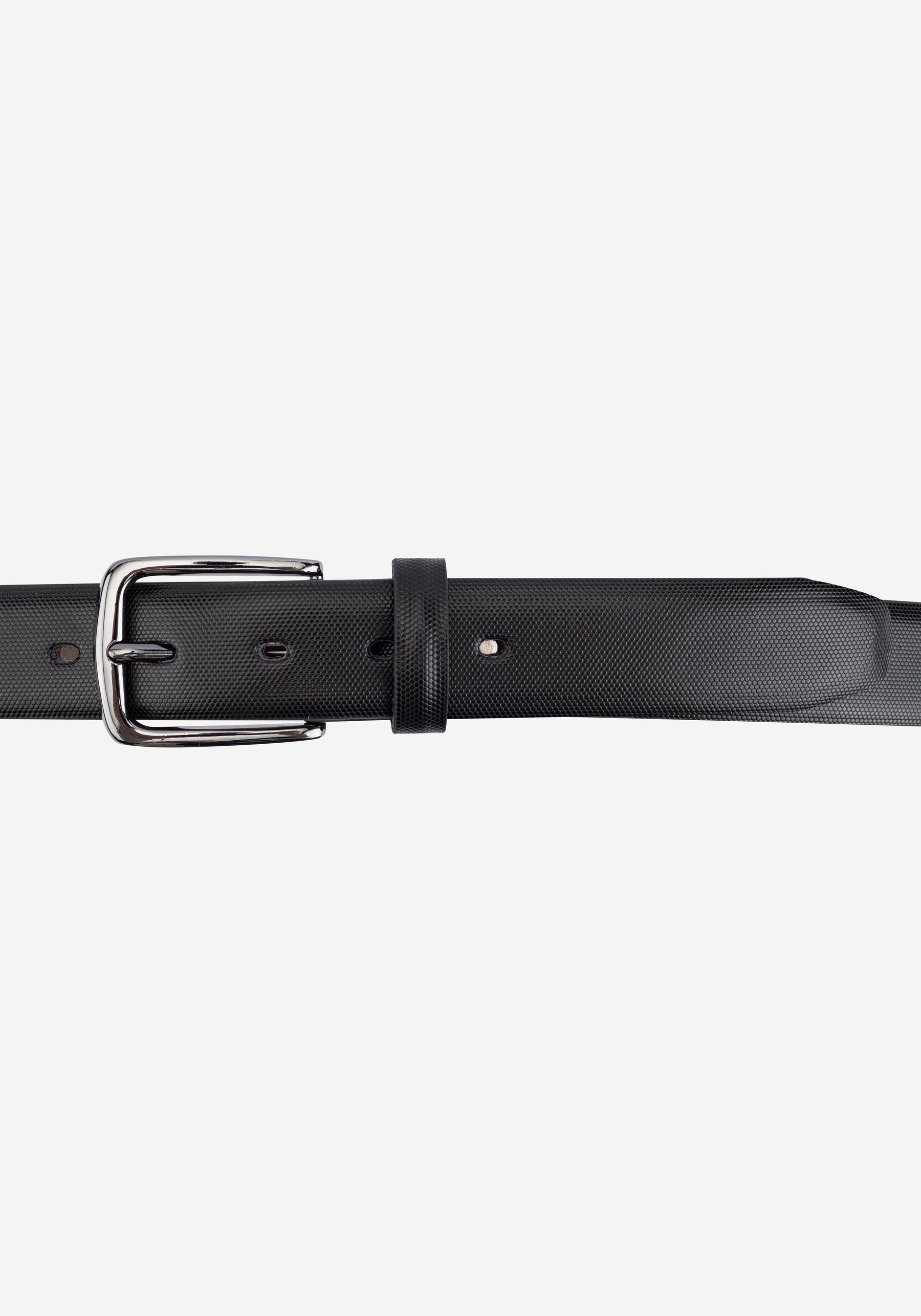 Panther Black Spanish Genuine Leather Patterned Belt